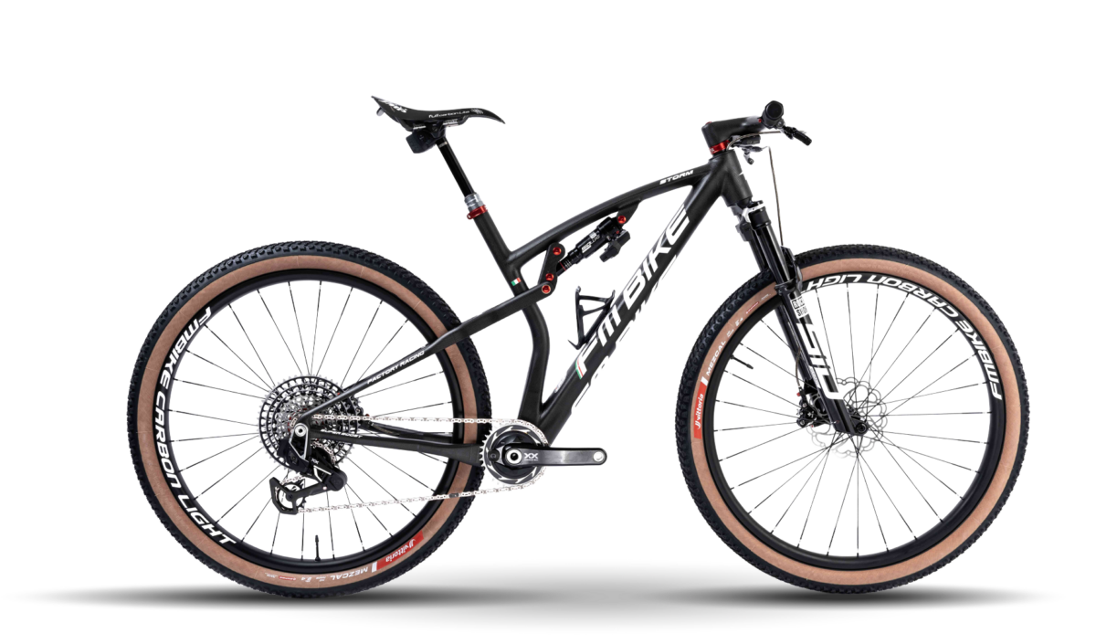 bike mtb full modello storm nera vista laterale