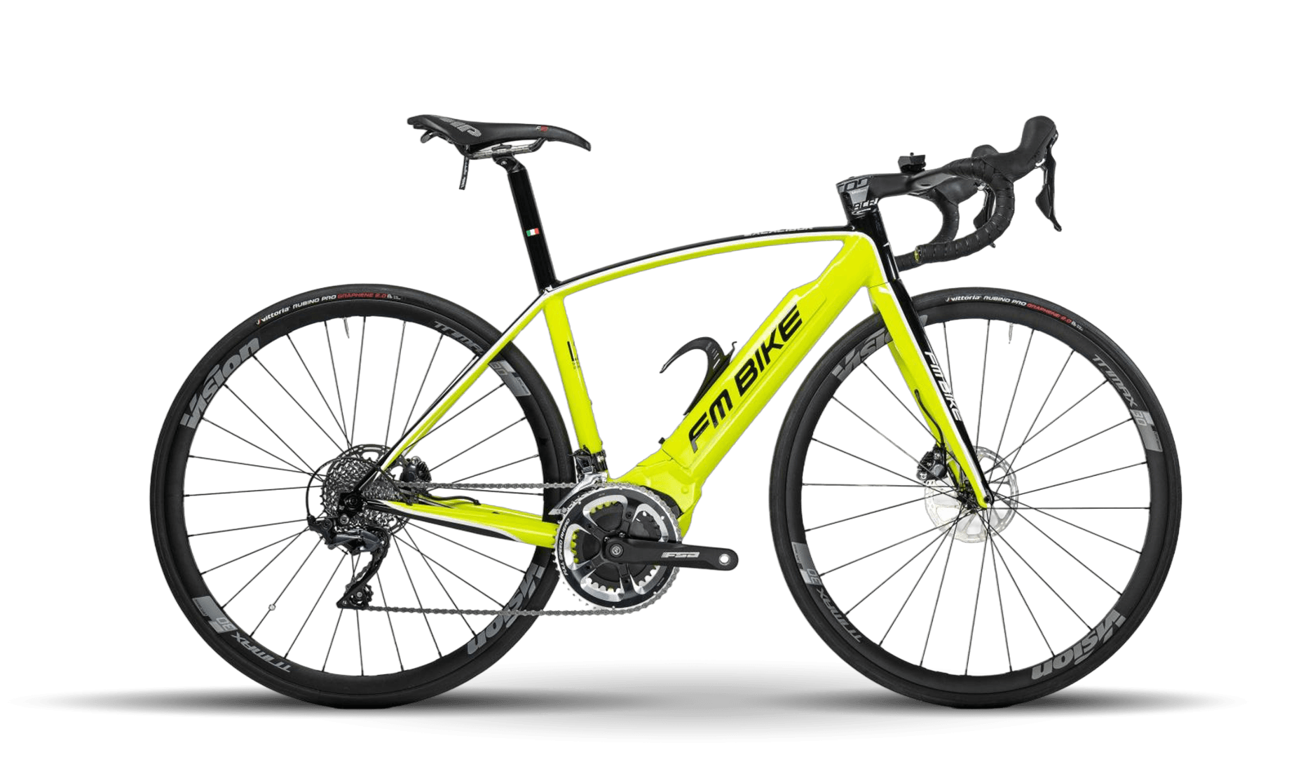 bici elettrica da strada modello excalibur acr vista laterale