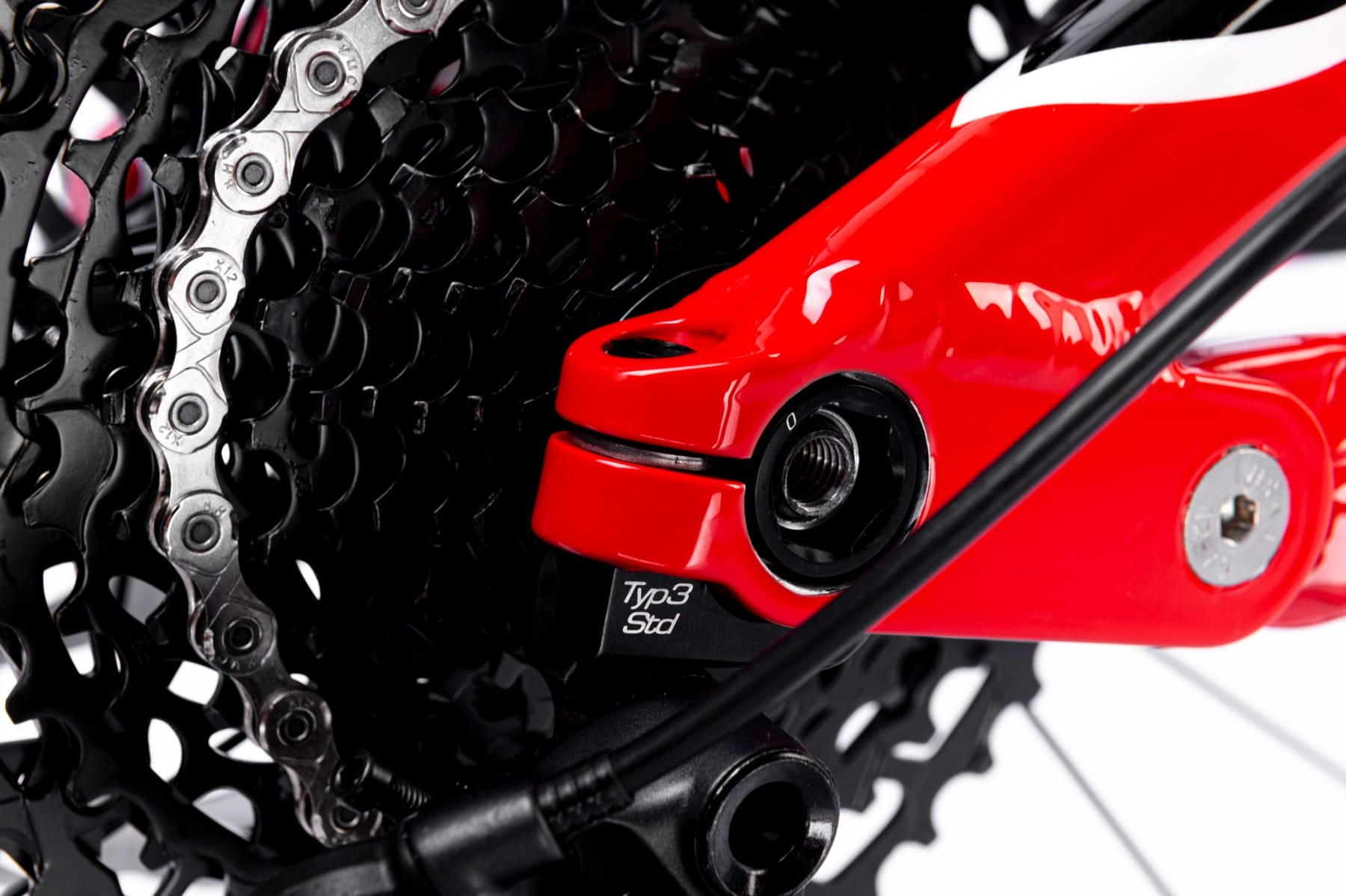 ebike mtb modello venom 720 dettaglio forcellino posteriore