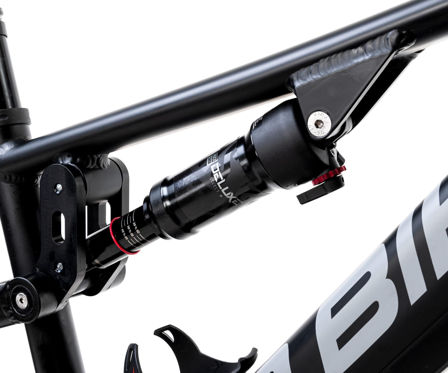 ebike mtb modello venom 720 nera dettaglio sistema di sospensione